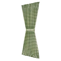 Kate Aurora Plaid Country Farmhouse French Door Curtain Panel With Matching Tieback