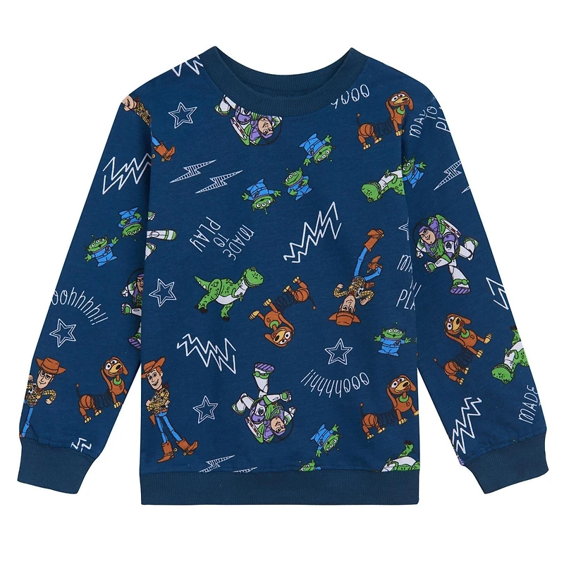 Disney Toddler Boys Lion King Toy Story Cars French Terry Sweatshirt and Jogger Pants Outfit Set to (2T - 10-12)