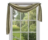 Kate Aurora Royal Ombre Crushed Semi Sheer Single Window Scarf Valance Treatment