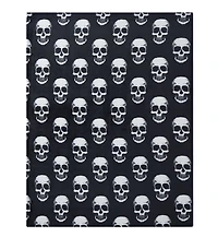 Kate Aurora Oversized Halloween Spooky Skeleton Skulls Plush Fleece Throw Accent Blanket - 50 in. W x 70 in. L