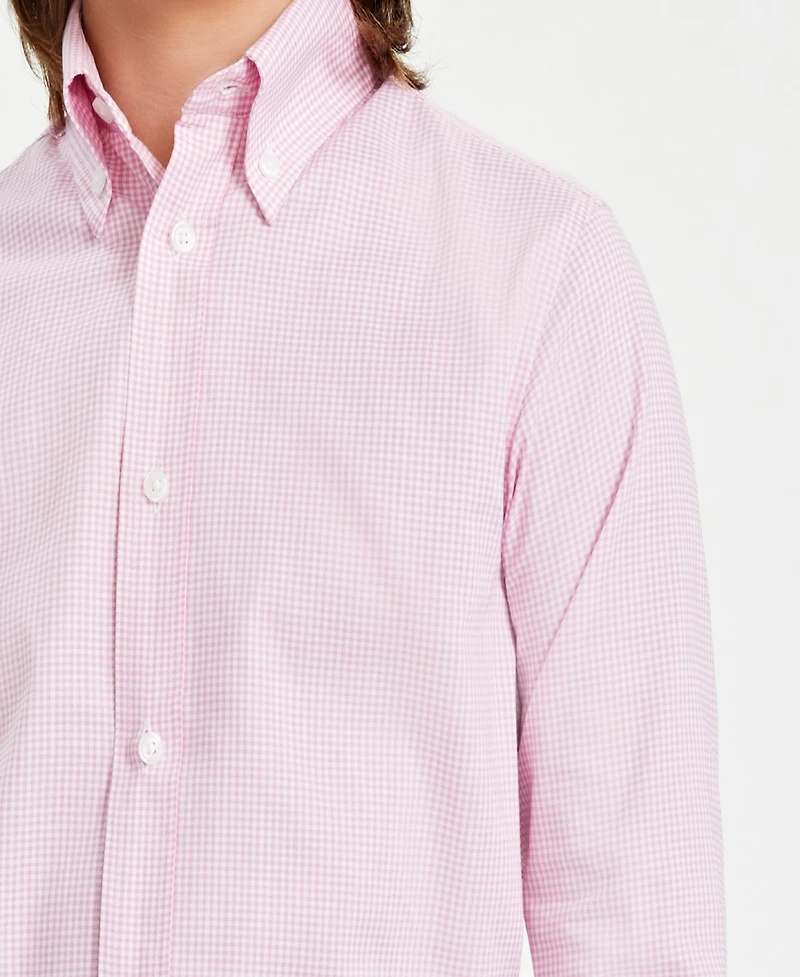 Big Boys Gingham Button Up Shirt