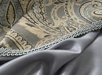 Kate Aurora 5 Piece Sheer Curtain & Valance Set - 52 in. W x 84 L, Brown