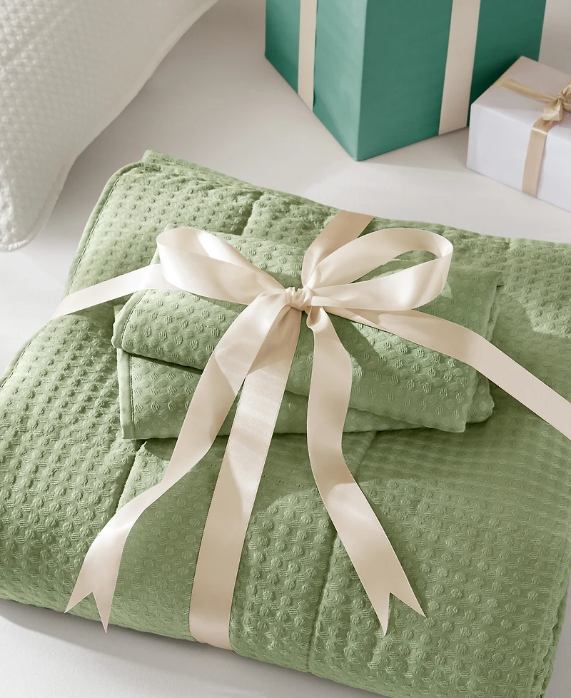 510 Design Mina Waffle Weave Textured 3-Pc. Quilt Set, King/California King
