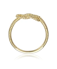 14K Gold Plated/White Plated Cubic Zirconia Cocktail Ring