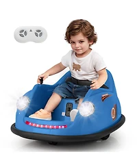 Gymax 12V Electric Kids Ride on Bumper Car Battery Powered Bumping w/ Remote Control Pink