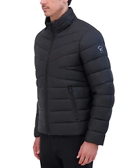 Kenneth Cole Men's Quilted Lightweight Hooded Zip-Front Puffer Jacket