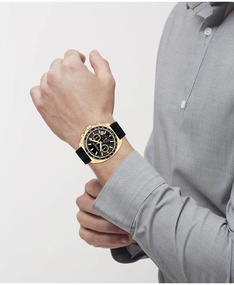 Coach Men's Charter Black Silicone Strap Watch 44.5mm