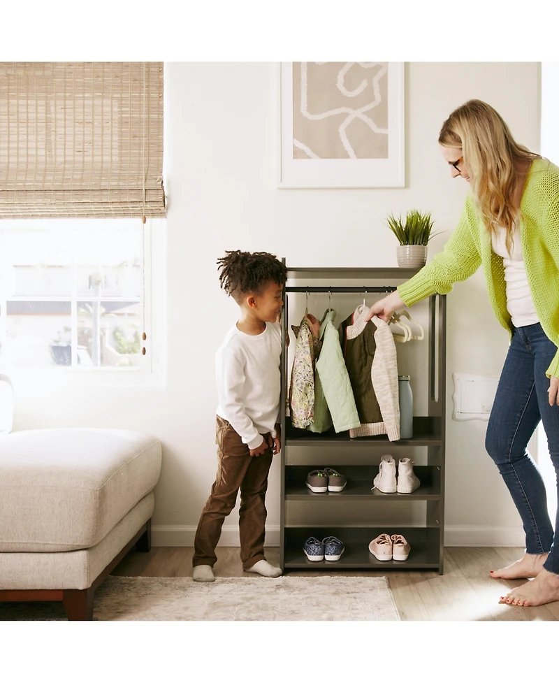 ECR4Kids TrendiTot Clothing Rack, Natural, 1