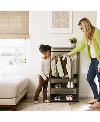 ECR4Kids TrendiTot Clothing Rack, Natural, 1