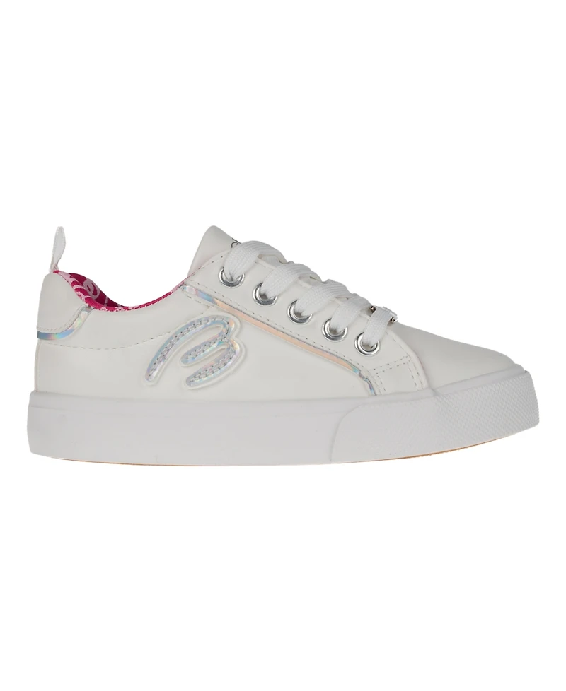 Bebe Little and Big Girls Low Top With Holographic "B" Sneaker