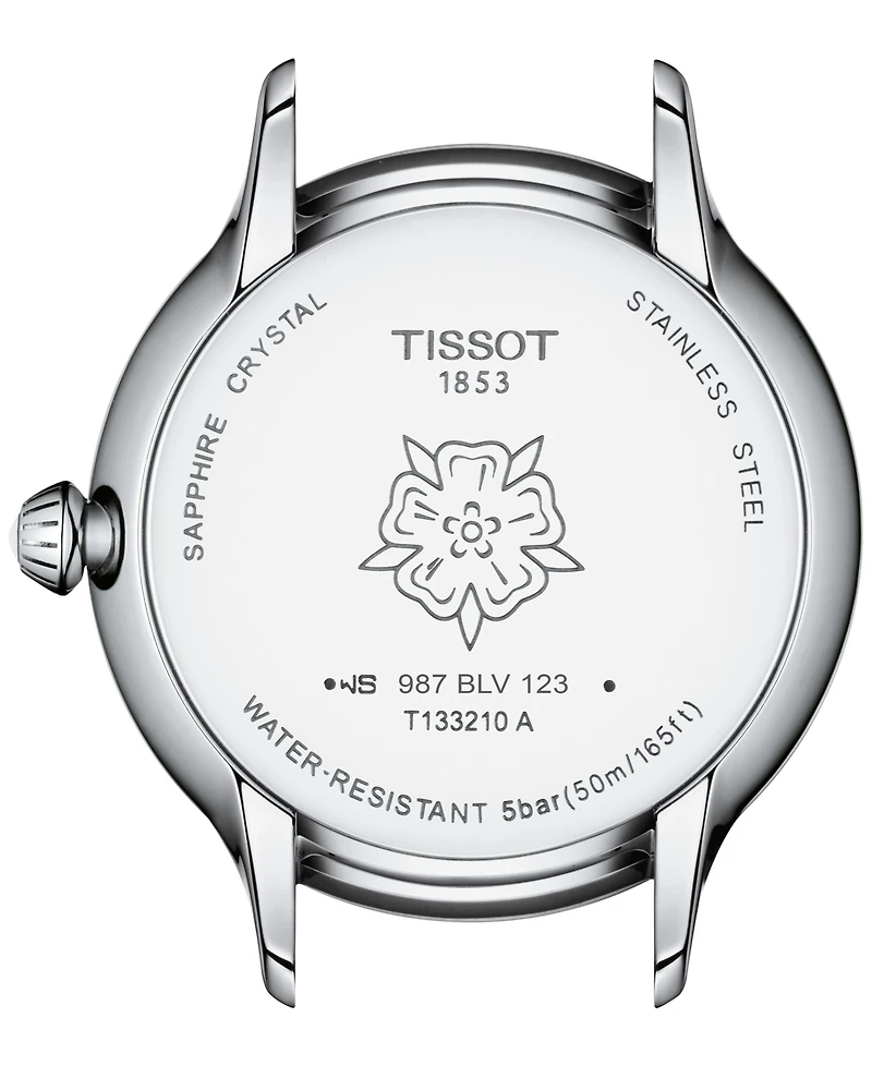 Tissot Women's Swiss Odaci-t Diamond (1/20 ct. t.w.) Blue Leather Strap Watch 33mm