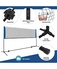 Skonyon 10/14 Feet Adjustable Badminton Net Stand with Portable Carry Bag-10 Feet