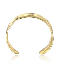 14K Gold Plated Hammered Finish Bangle Bracelet Cuff