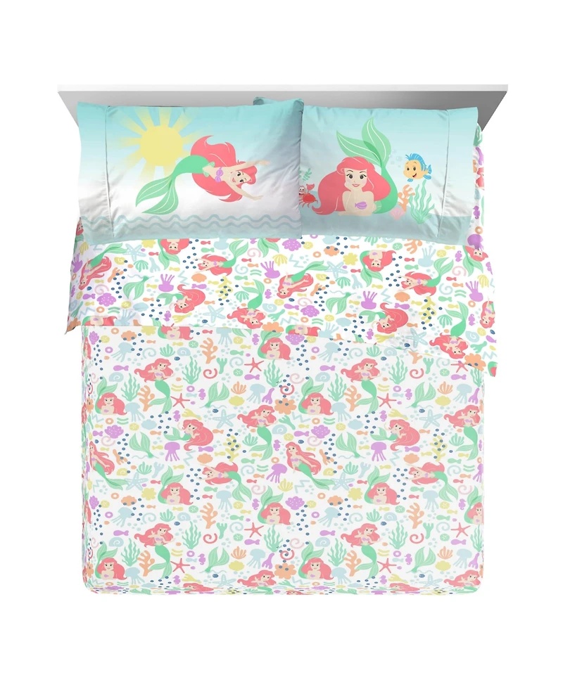 Sunny Side Up Disney The Little Mermaid Pastel Life Bed Set with Sham