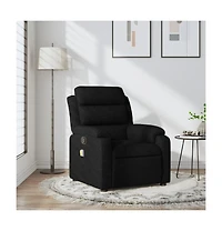 vidaXL Massage Recliner Chair Black Fabric