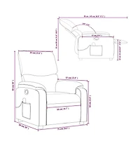 vidaXL Massage Recliner Chair Cream Fabric