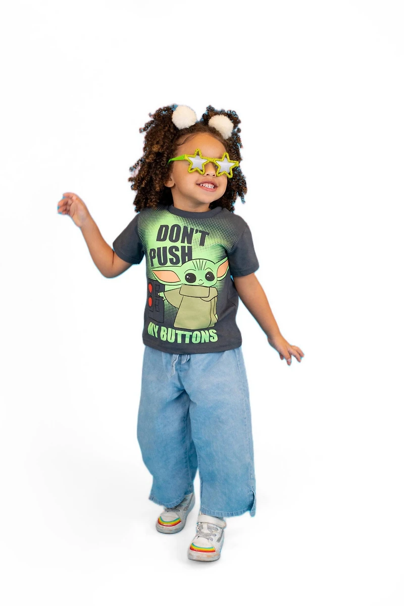 Star Wars Boys The Mandalorian Yoda T-Shirt and Mesh Shorts Outfit Set