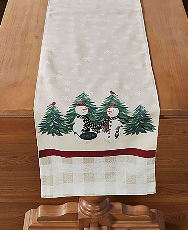Avanti Country Snowman Polyester Runner, 14" x 72"