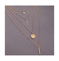 Sohi Women's Swirl Layered Necklace