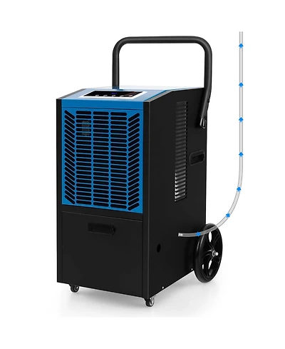 163 Pints Commercial Dehumidifier with Pump & Drain Hose Heavy Duty