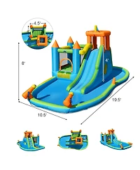 Inflatable Water Slide Kids Bounce House Splash Pool without Blower