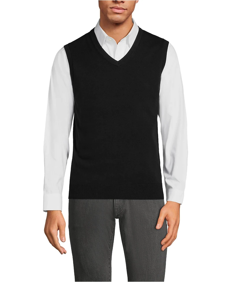 Lands' End Men's Fine Gauge Cotton Vest