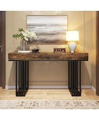 Tribesigns 55" Console Table for Entryway, Hallway Table with Stylish Metal Frame, Sofa Foyer Table for Living Room,Entrance
