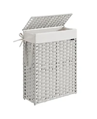 Slickblue Slim Laundry Hamper with Lid Compact and Stylish for Efficient Laundry Storage