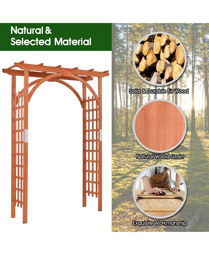 Garden Archway Arch Lattice Trellis Pergola for Climbing Plants and Outdoor Wedding Bridal Decor