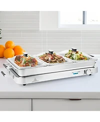 2 in 1 Electric Warming Tray with Temperature Control