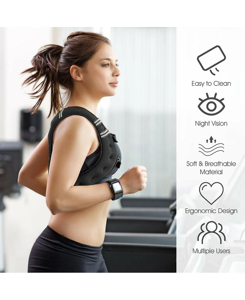30LBS Workout Weighted Vest with Mesh Bag Adjustable Buckle-30 lbs