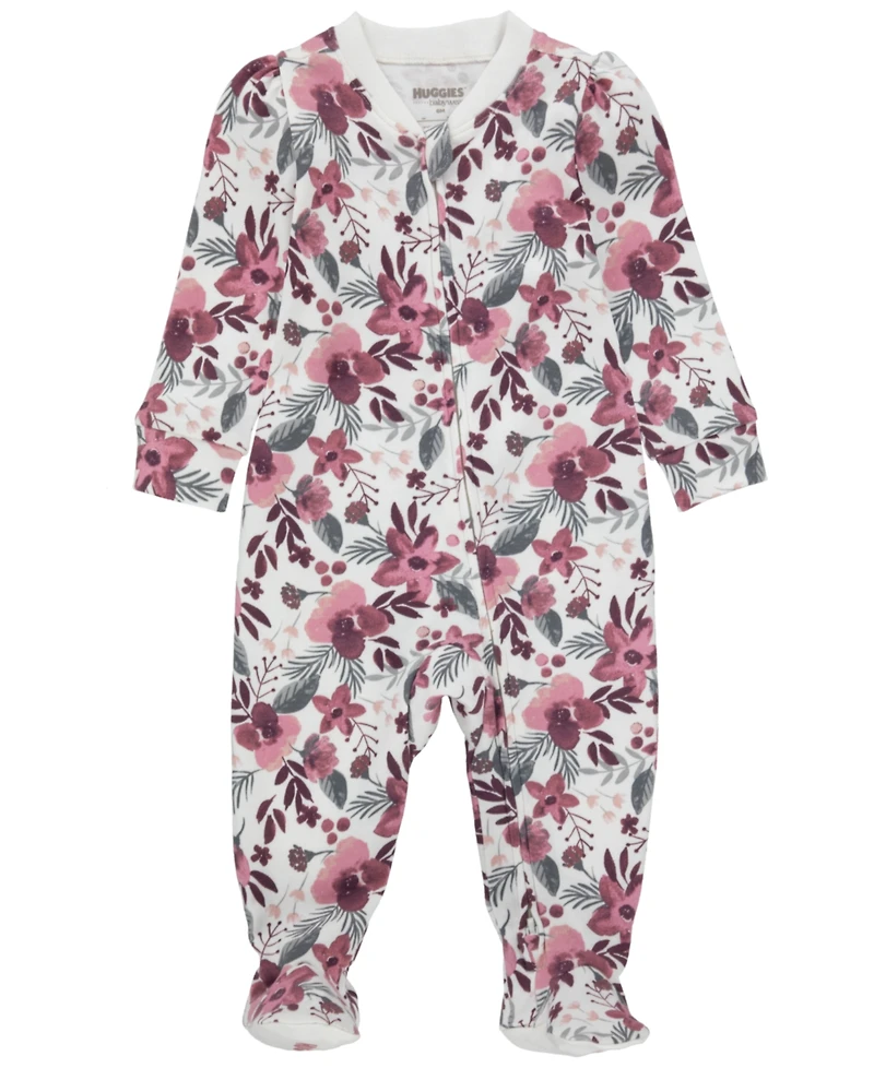 Huggies Baby Girls Organic Printed Coverall