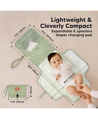 KeaBabies Ezee Diaper Changing Pad, Portable Mat, Waterproof Foldable Pad