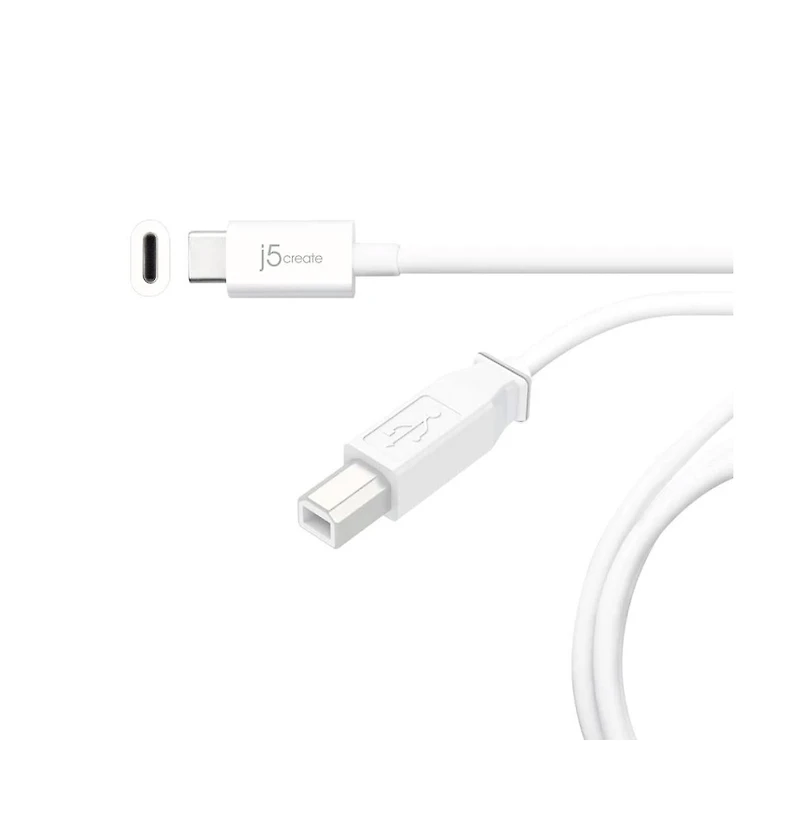 j5create JUCX11 USB2.0 Type-c to Type-b Cable, 6ft