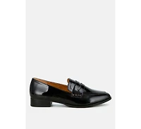 Rag & Co Patent Pleather Penny Loafers Women