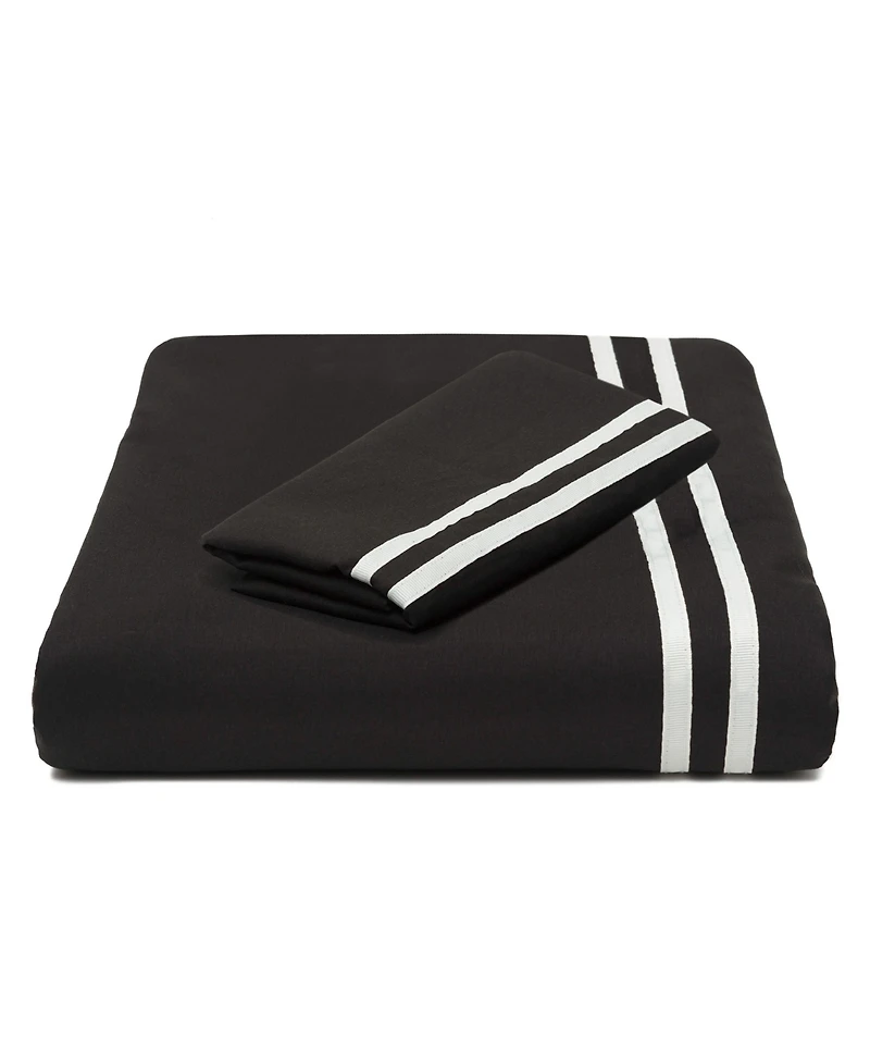 Chanasya Premium Bordered Navy Duvet Comforter Cover Bedding Set Twin Size