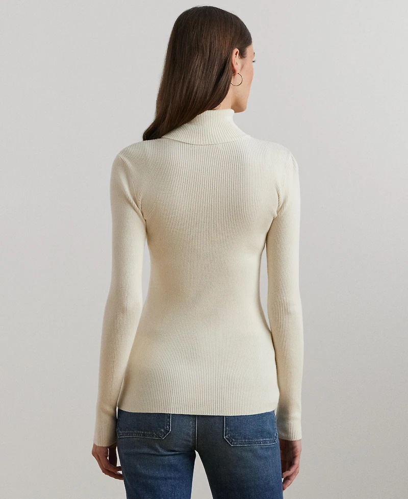 Lauren Ralph Ribbed Turtleneck Sweater