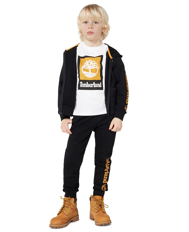 Timberland Big Boys Short-Sleeve Logo Graphic T-Shirt
