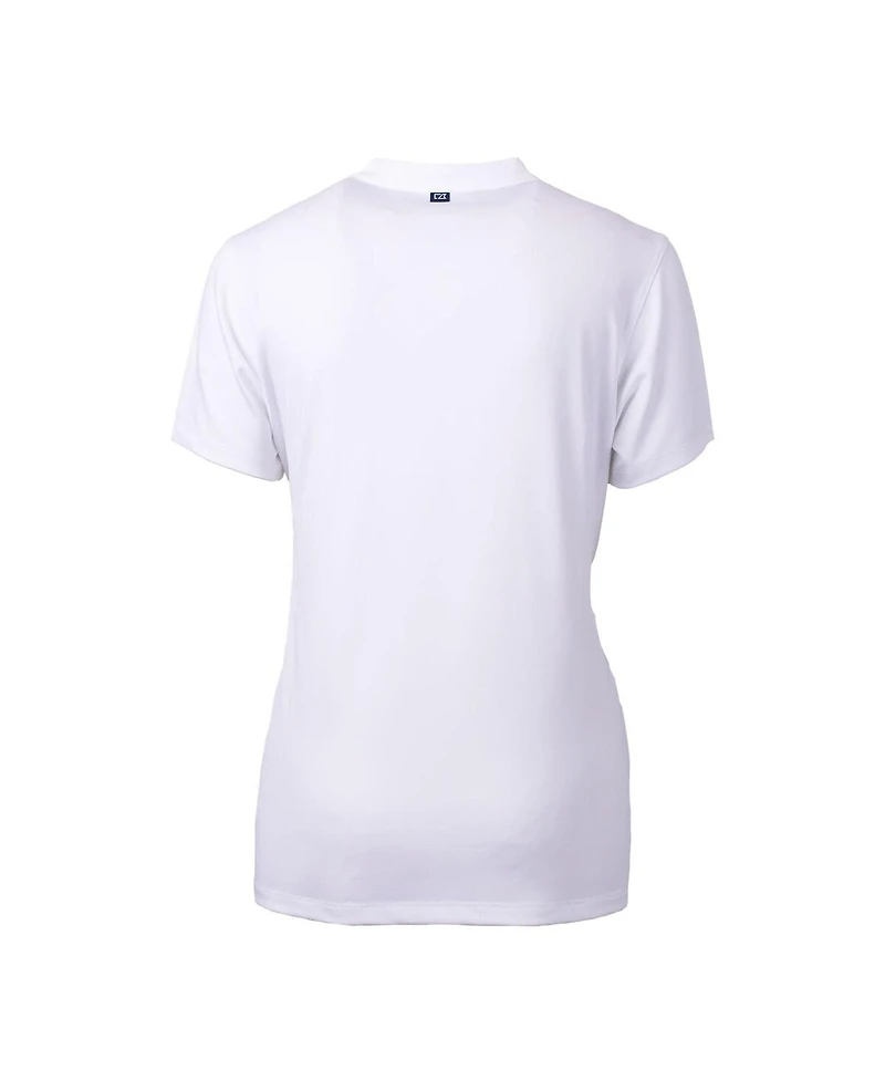 Cutter & Buck Women's White Louisville Cardinals Forge Stretch Blade V-Neck Top