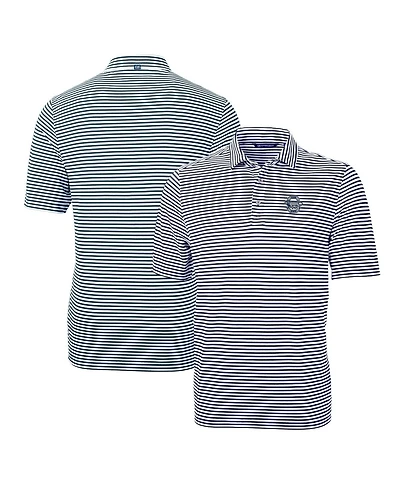 Cutter & Buck Men's Penn State Nittany Lions Throwback Logo Virtue Eco Pique Stripe Polo