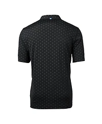 Cutter & Buck Men's Black Las Vegas Raiders Throwback Logo Virtue Eco Pique Tile Polo