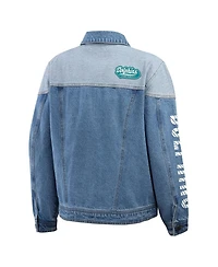 Wear by Erin Andrews Women's Miami Dolphins Full-Button Denim Jacket