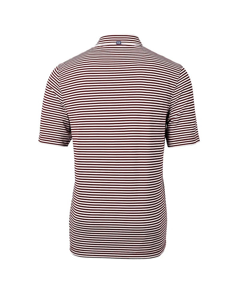 Cutter & Buck Men's Minnesota Golden Gophers Vault DryTec Virtue Eco Pique Stripe Polo