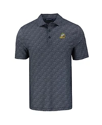 Cutter & Buck Men's Black Oregon Ducks Pike Eco Pebble Print Stretch Polo