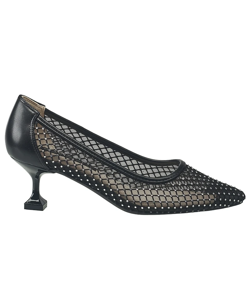 French Connection Women's Elise Mesh and Stone Heel
