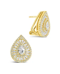 Sterling Forever Scarlett Cubic Zirconia Teardrop Stud Earrings