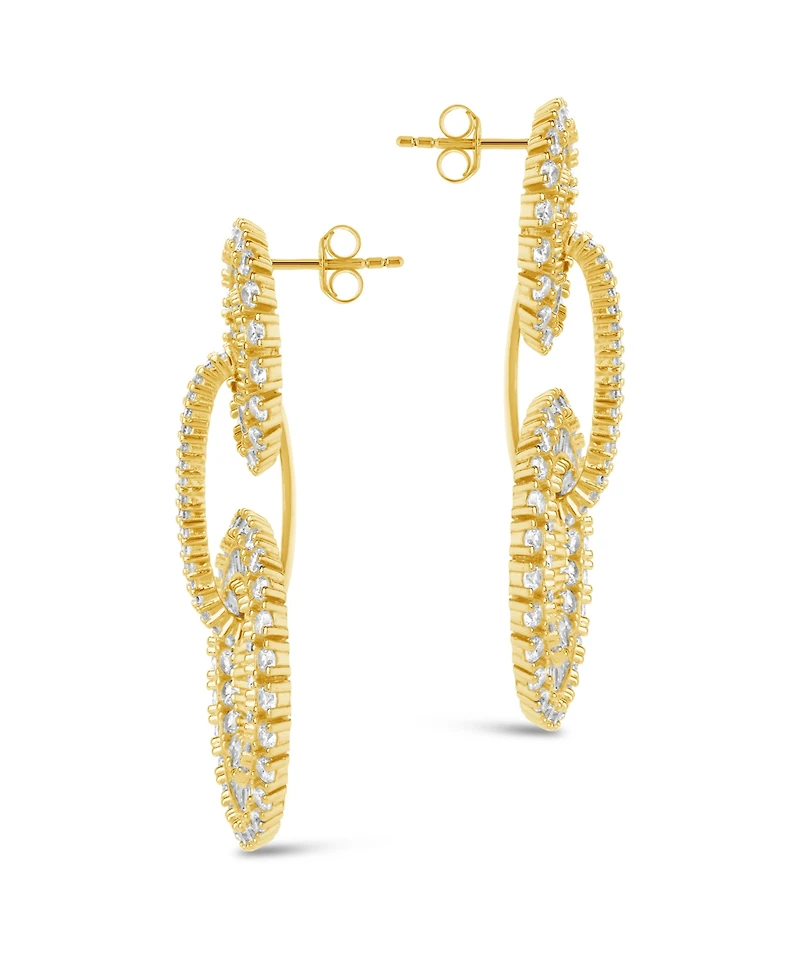 Sterling Forever Reese Cubic Zirconia Circle Drop Earrings