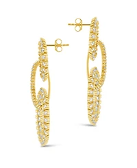 Sterling Forever Reese Cubic Zirconia Circle Drop Earrings