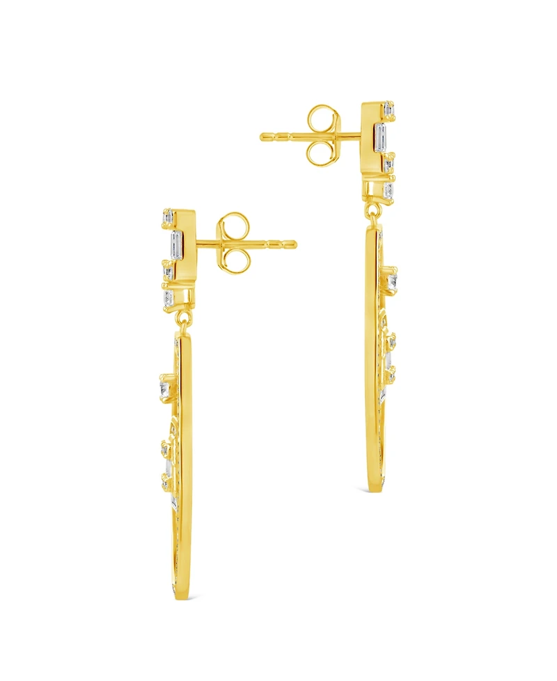 Sterling Forever Kendall Cubic Zirconia Drop Earrings