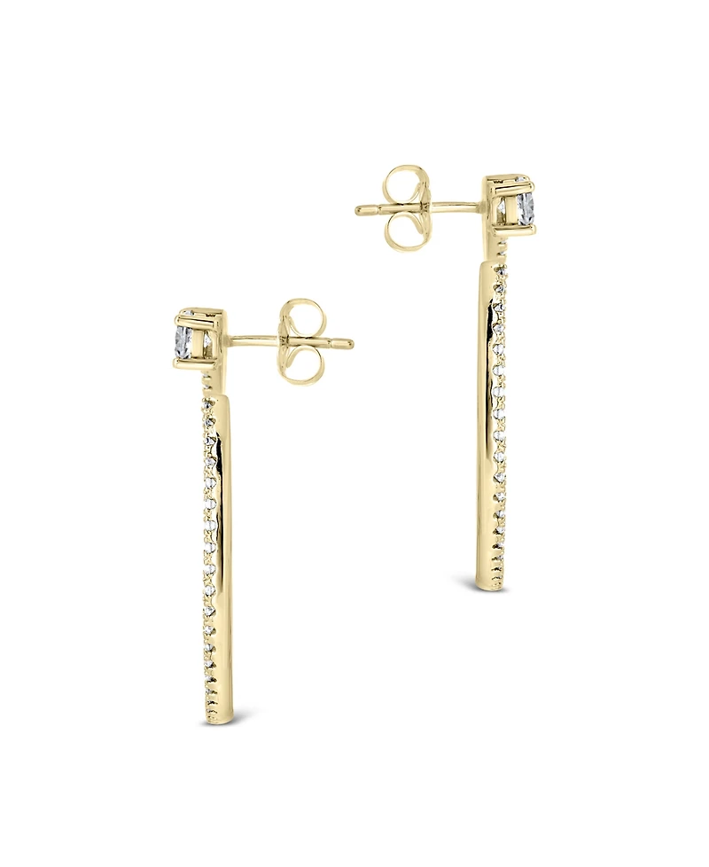 Sterling Forever Cindy Cubic Zirconia Circle Stud Earrings